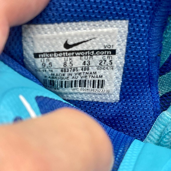 Nike Prime Hype DF Basketball Sneakers Mens 9 1/2 Blue White 3052 L.5.6 - Picture 13 of 13